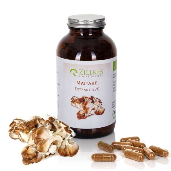 Maitake-Extrakt aus Bio-Anbau, 270 Kapseln, Zillkes Pilze